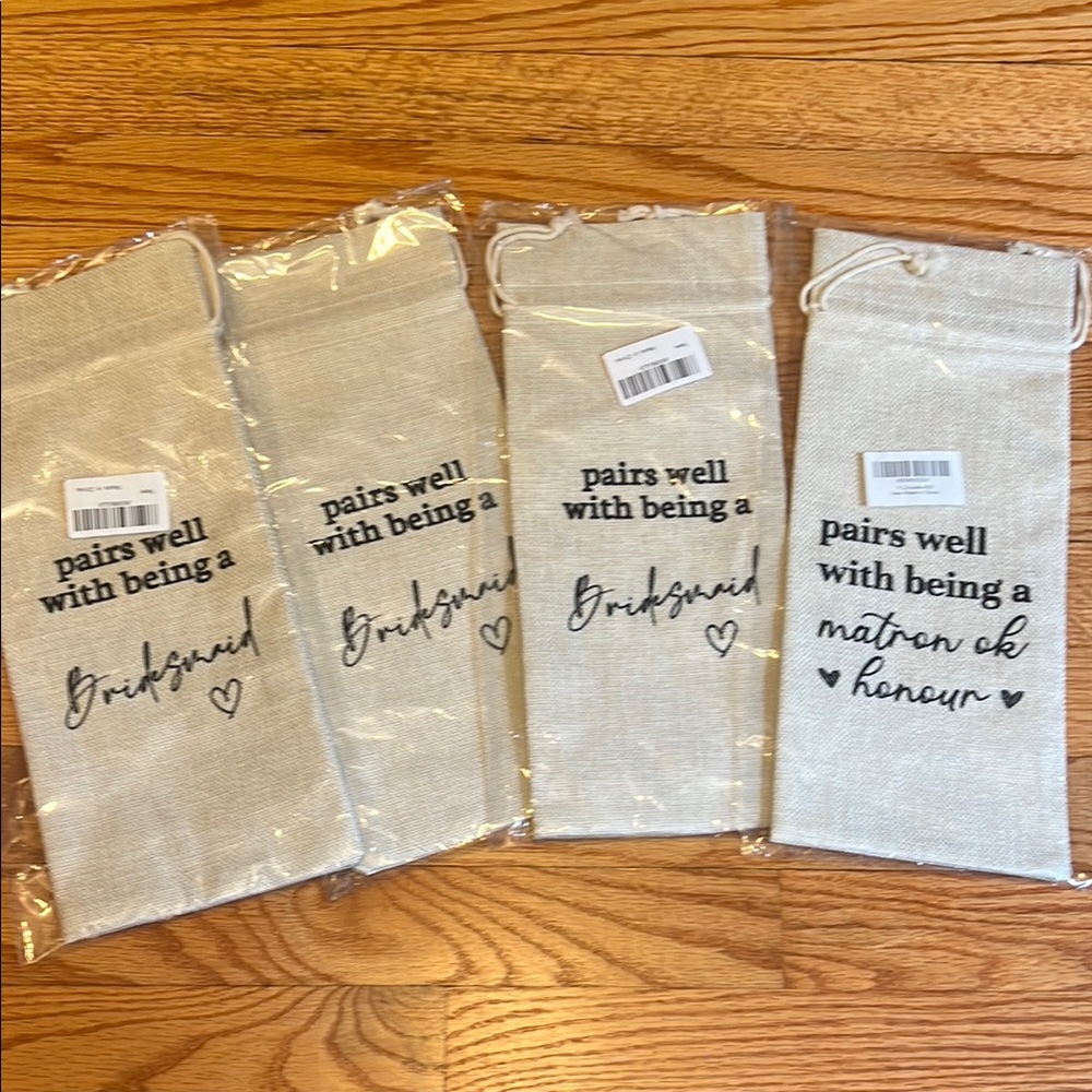 Bridesmaid and Matron of Honour Wine Bags